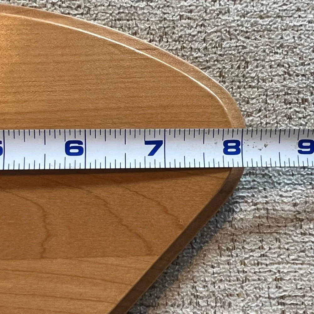 Longaberger WoodCrafts Fan Shaped Basket Lid Wood Dresden OH USA 8.25x6.5